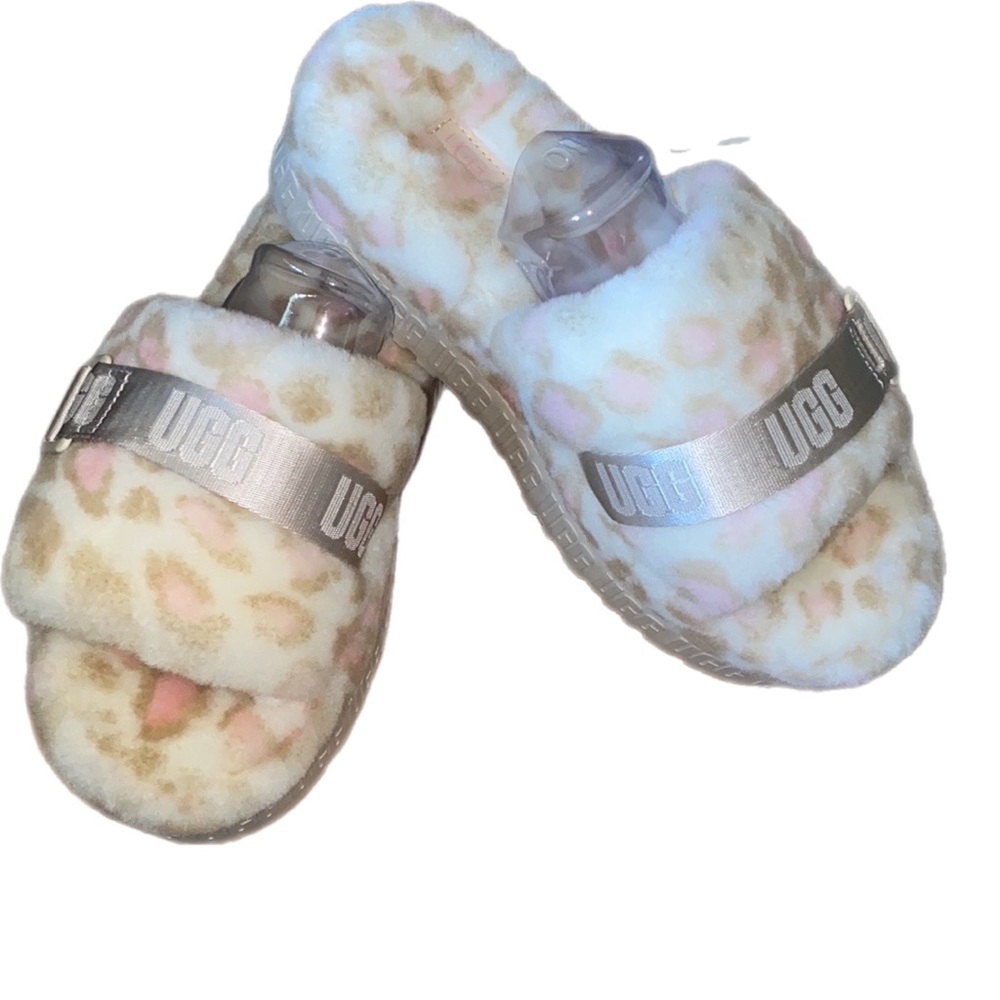 UGG Australia Ugg Panther Fluffita Platform Sandals| Color: Beige | Size: 10